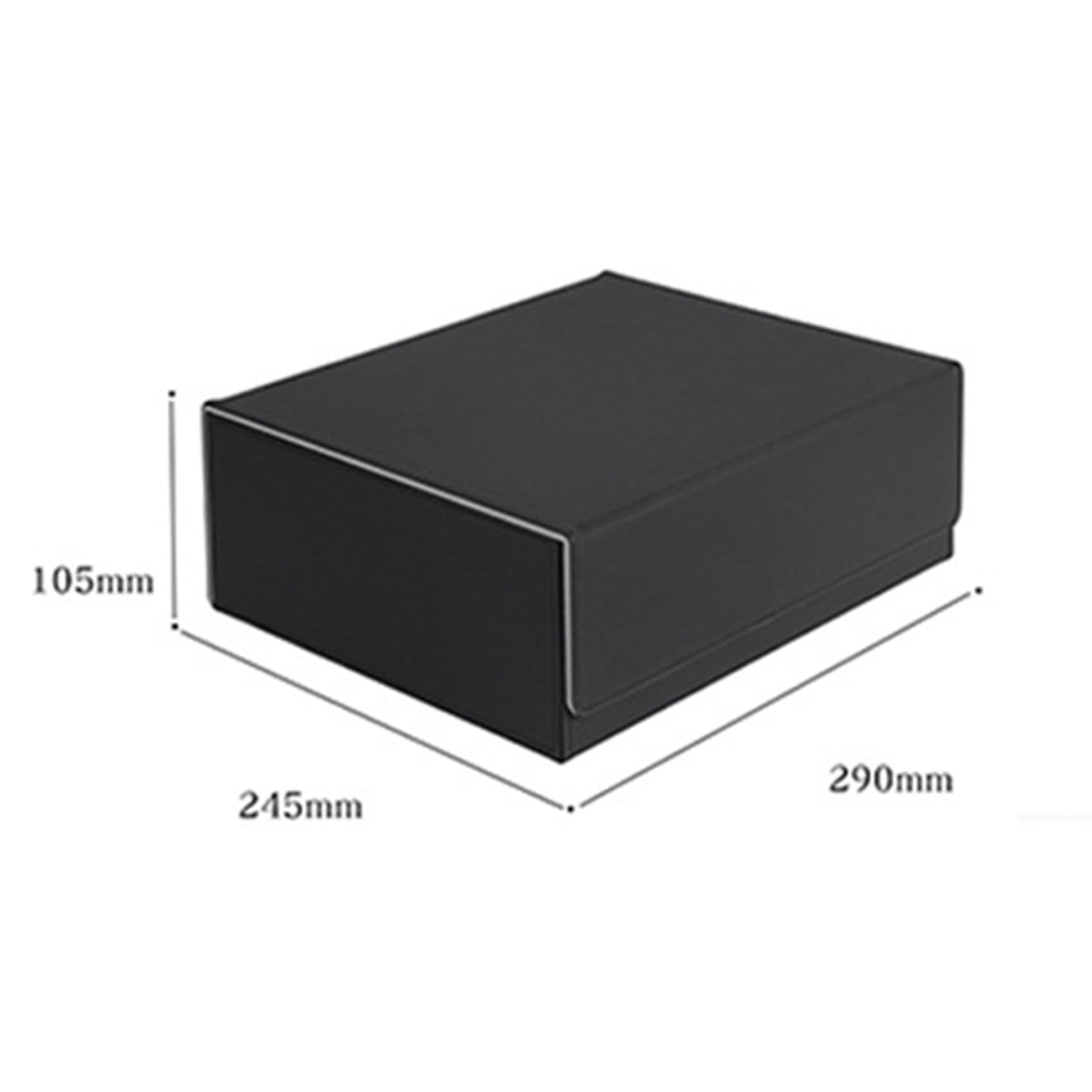 2X Scatola Porta Carte per Carte Collezionabili, per Mazzi di Carte 1800+ PU, Scatola per Carte con Chiusura Magnetica per Carte da Gioco Magnetiche Nera