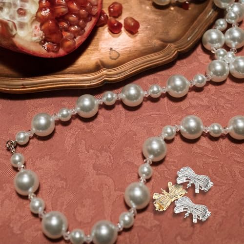 Cierre de collar EXCEART para evitar caídas en pulseras y joyas de perlas 6