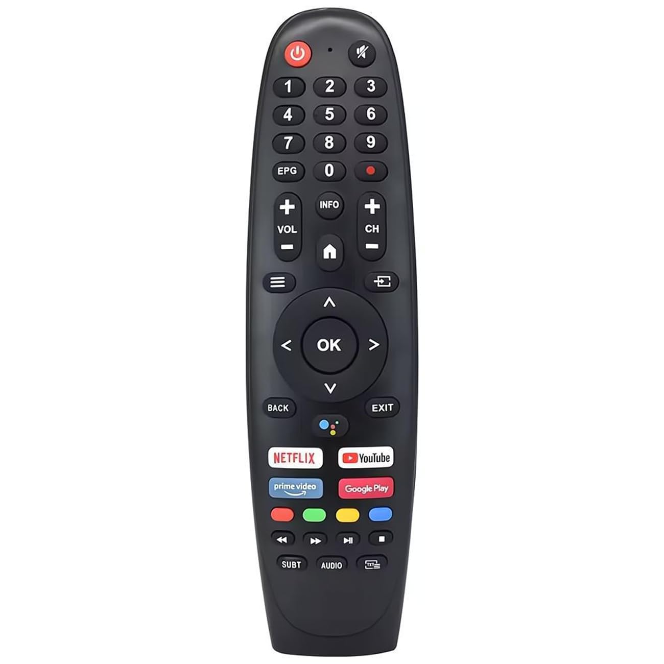 Voice Remote Control Replacement for Blaupunkt TV BP500USG9500 BP320HSG9200 BP400FSG9200, Black/White