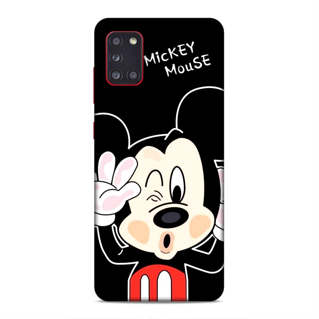 Lucent Crafts Mobile Back Cover Compatible for Samsung Galaxy A31 (Mickey Mouse Love Theme Printed) Shockproof | Lightweight | Slim-fit