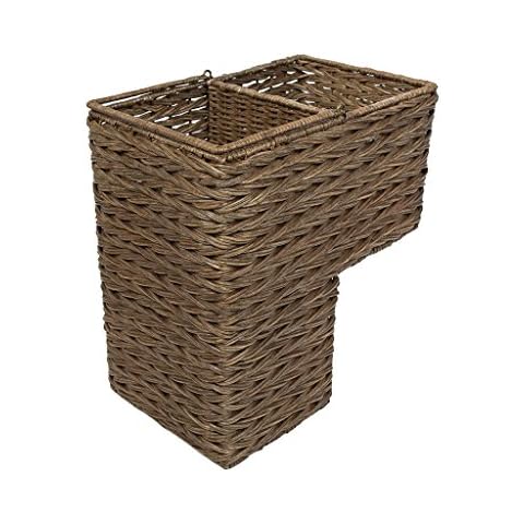 KOUBOO Handwoven Wicker Stair Step Basket Cover