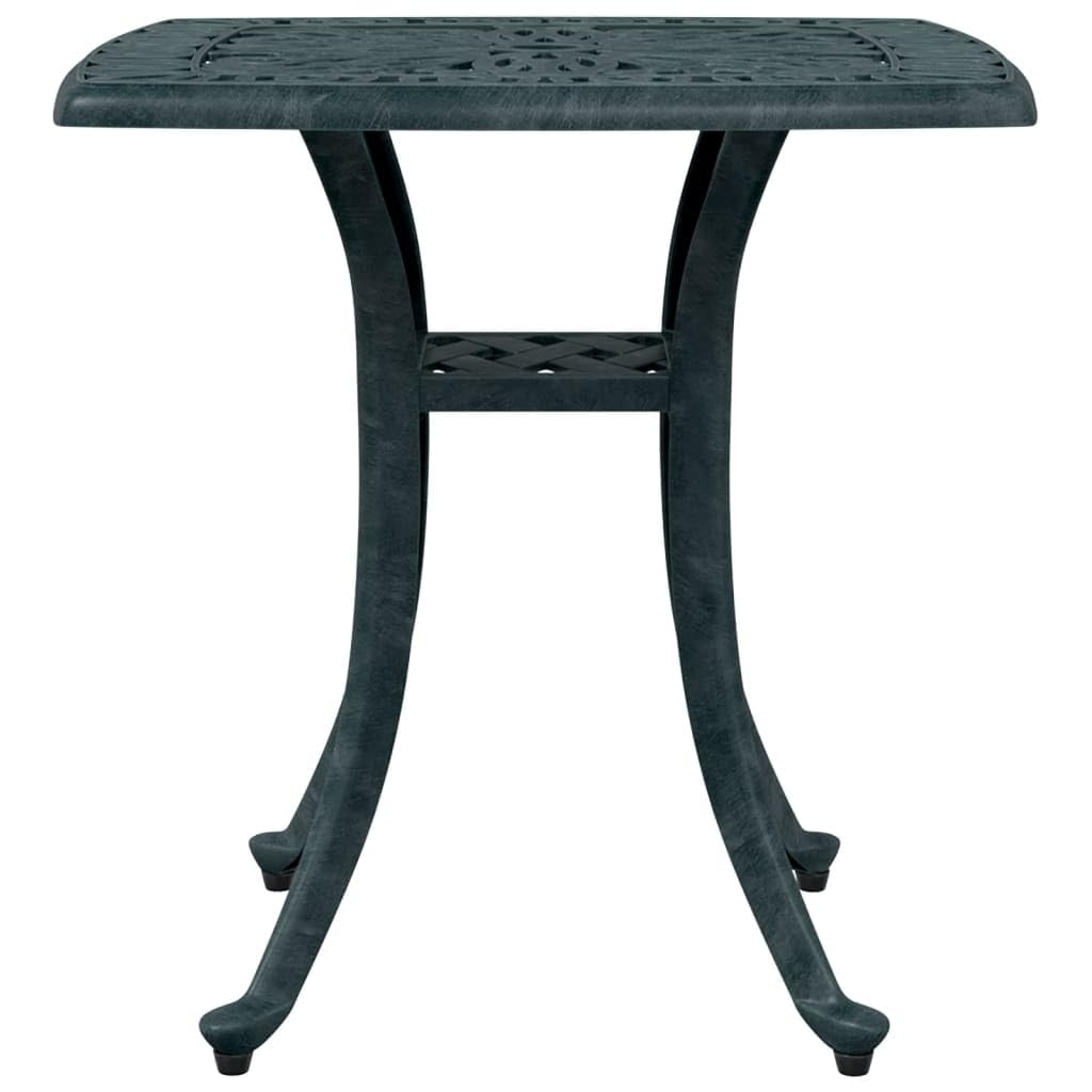 M400K818 - Mesa de jardín de Aluminio Fundido, Color Verde, 53 x 53 x 53 cm, para pícnic, Barbacoa, jardín, Camping, Boda, Fiesta, Catering