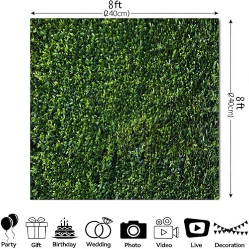 Fondo Fotográfico HQM 8x8 FT Hojas Verdes miniatura 2