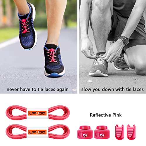 Image of UpUGo Elastic Shoe Laces, No Tie Shoe Laces Tieless for Kids, Adults, Elderly, One Size Fit All