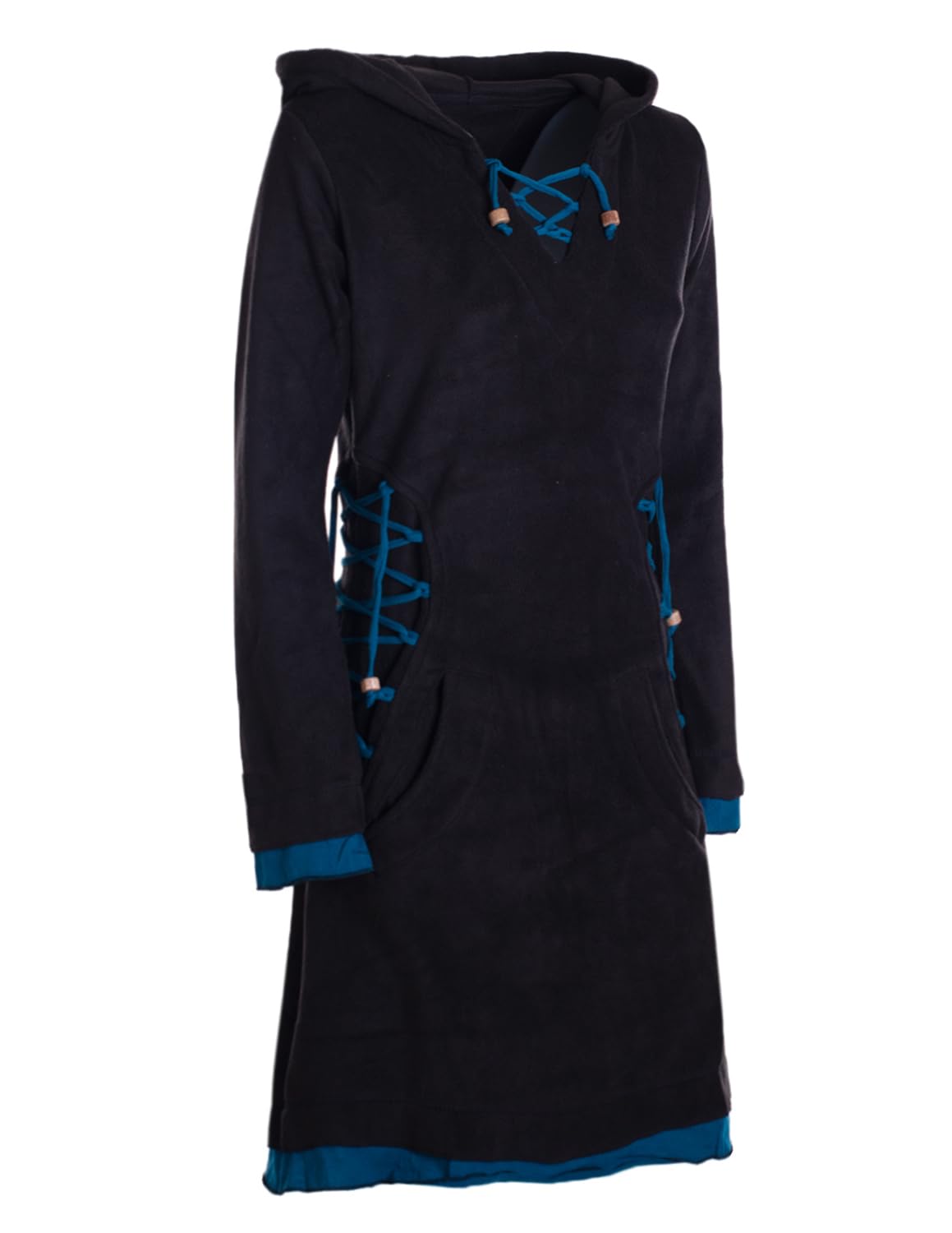 Vishes - Alternative Bekleidung - Extra warmes Damen Elfenkleid Winterkleid Sweatkleid Eco-Fleece
