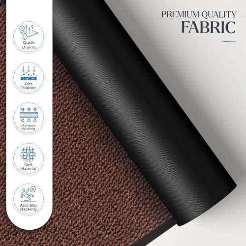 FB FunkyBuys Washable Door Mats Indoor & Outdoor, Non-Slippery Heavy Duty Doormats Indoor, Highly Absorptive Rubber Door Mat - Image 4