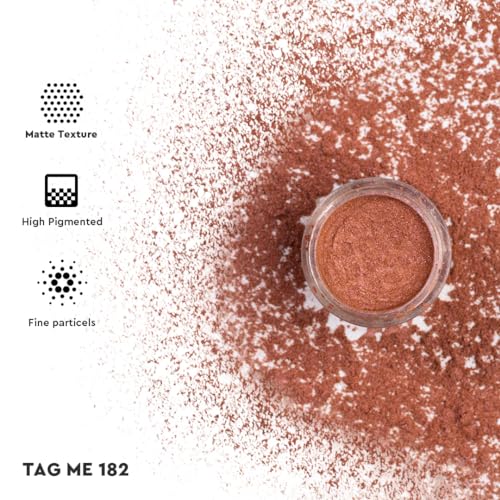 Image of C2P Pro Eyeshadow Pigment for Eye Makeup - 2g | Long-Lasting and Highly Pigmented Loose Precious Pigments with Metallic Effect | Cosmetics For Women and Girls (Tag Me 182, 02 Gram)