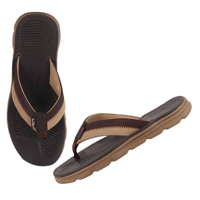 FUEL Slippers For Men Outdoor & Indoor Comfort Thong Slippers Lightweight, Comfortable, Non-Slip Stylish Slipper For Male Daily Use Slip-on Casual Footwear (Marshal) (B0CV47KSGG) Amazon Price History, Amazon Price Tracker