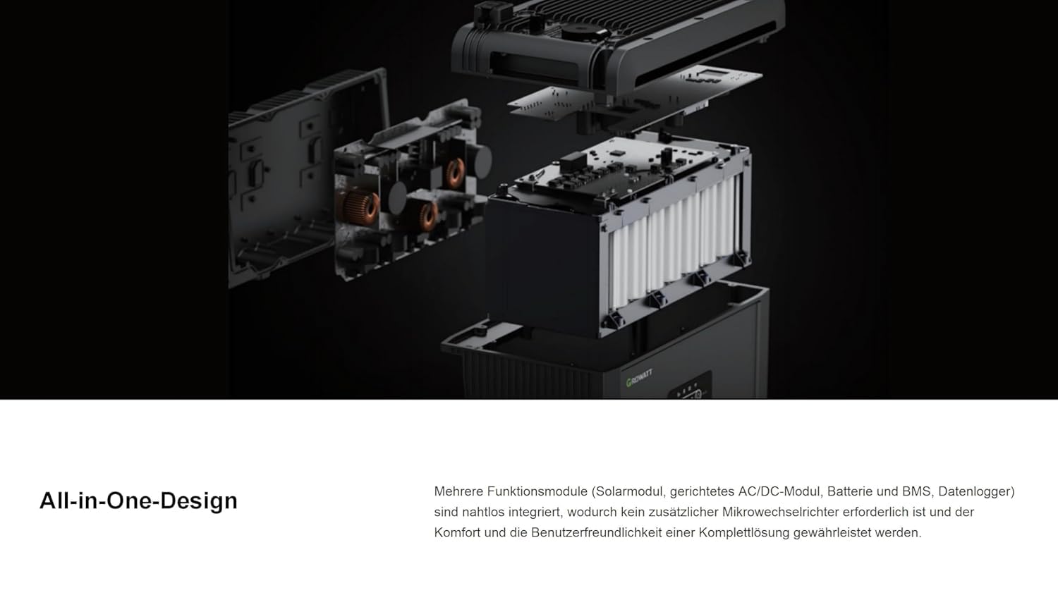 Powerness® Balkonkraftwerk Speicher Growatt NEXA 2000 Speicher All-in-One 2048Wh Speicher mit 4 MPPT 2600W PV-Eingangsleistung für Balkonkraftwerke (0% MwSt)