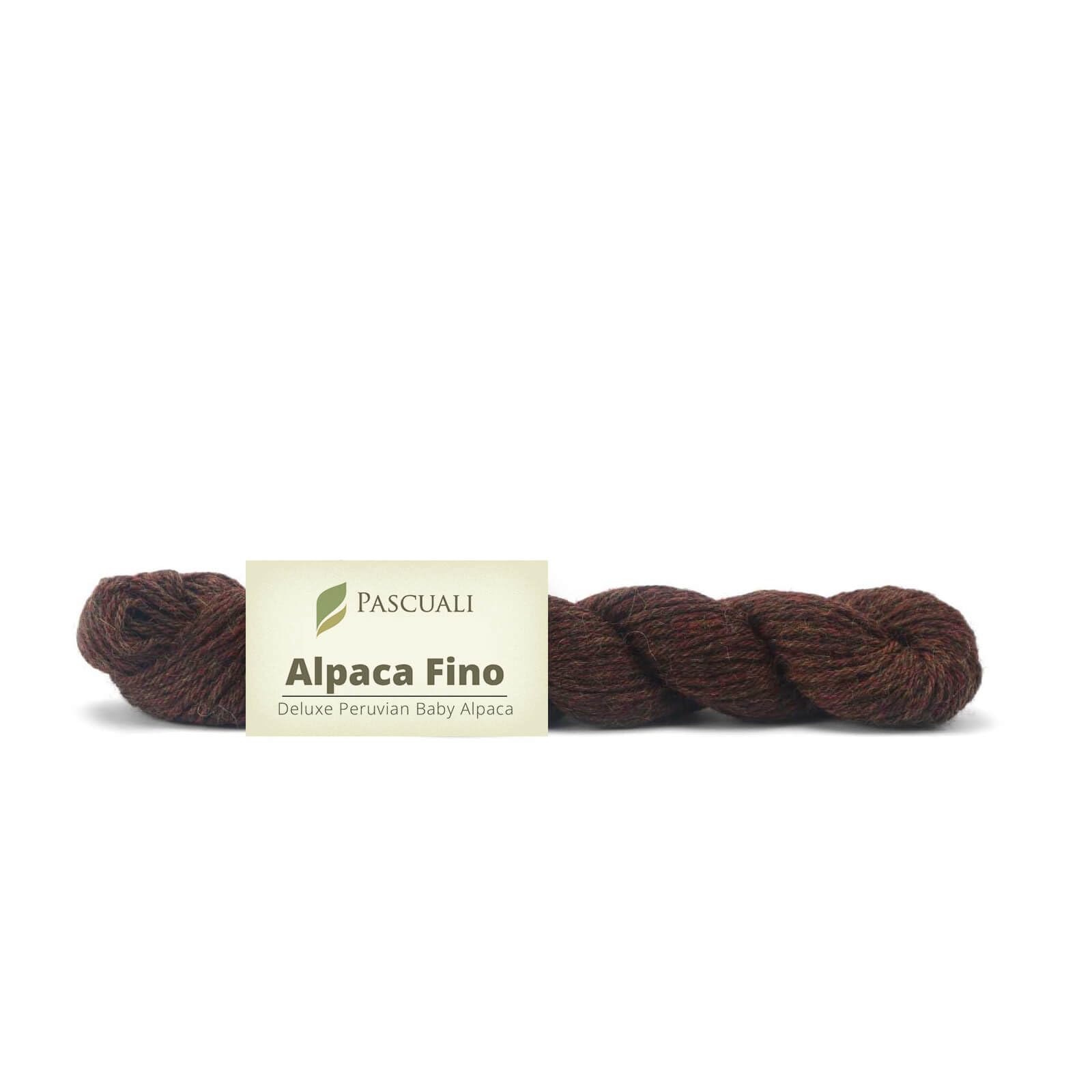 PASCUALI | Alpaca Fino | Strickwolle aus 100% Alpakawolle (Babyalpaka) Alpaka Wolle Alpaca Baby zum Stricken und Häkeln, SET: 4 Stränge - 200g - Farbe: Siena 34