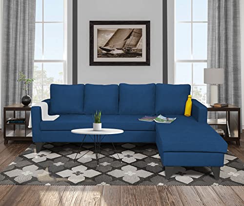 Adorn India Chandler L Shape 5 Seater Sofa Set Plain (Right Hand Side) (Wood & Fabric, Adorn India Chandler L Shape 5 Seater Sofa Set Plain (Right Hand Side) (Wood & Fabric,