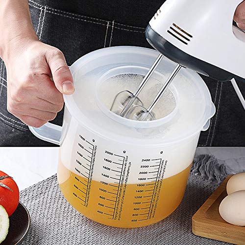 Vaso medidor plástico con tapa y jarra para mezclar miniatura 3