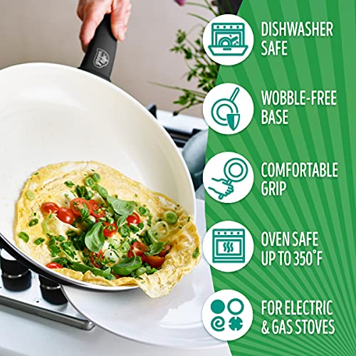 GreenLife CC001021-001 Soft Grip 16pc Ceramic Non-Stick Set Cookware, Aluminum, Black Second Image