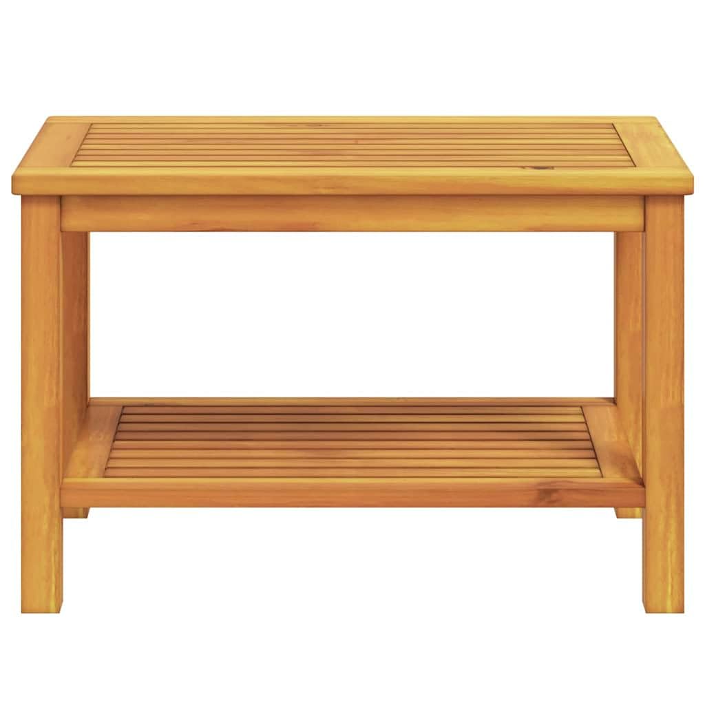 Hothingwell Beistelltisch, Akazienholz, massiv, 70 x 40 x 45 cm | Rustikal, langlebig, für Garten, Terrasse, Innenbereich, einfache Pflege, feuchtes Tuch