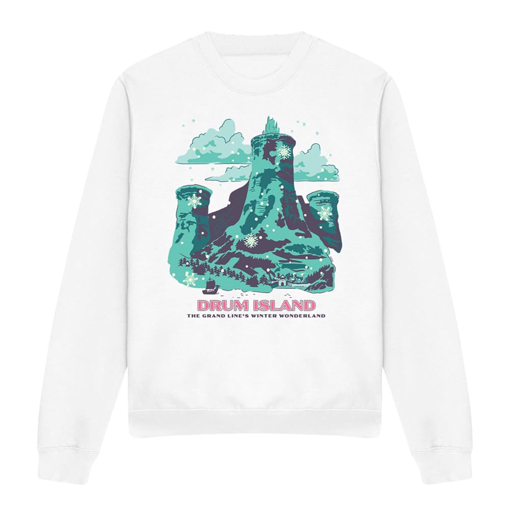 One Piece Drum Island Winter Wonderland Poster Unisex Sweatshirt, White, Medium
