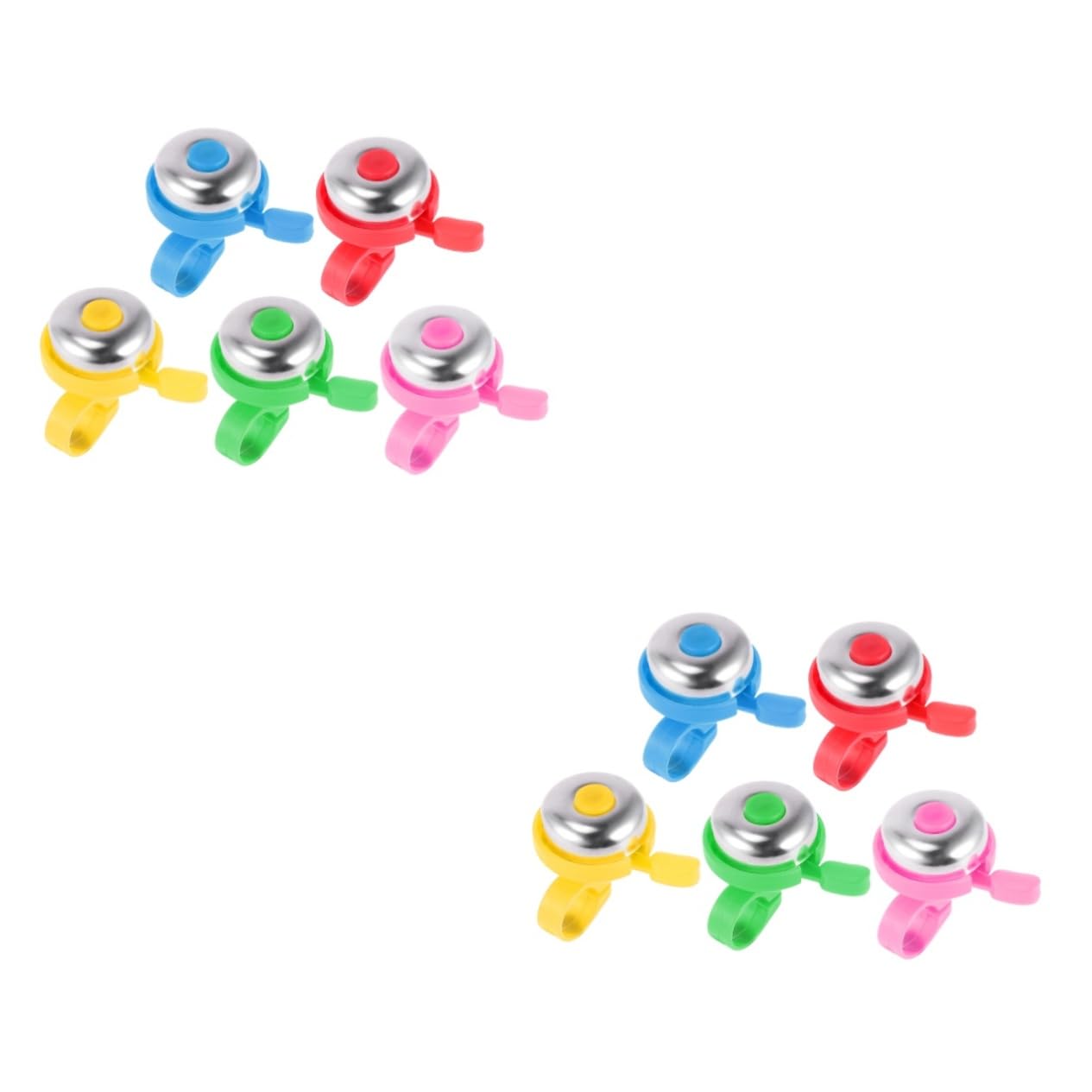 SUPVOX 2sets 5pcs Bike Bells Durable Accessories for Bikes Scooters Easy to Install Loud Sound Present Random Color 5pcs*2