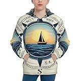 BERMEIZ Not All Who Wander Are Lost2 Print Kid Hoodies Boys Youth Sweatshirts Girls Pullover with Pocket Black