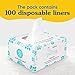 Charlie Banana Baby Disposable Cloth Diaper Liners and Baby Wipes, Unscented, 100-Pack