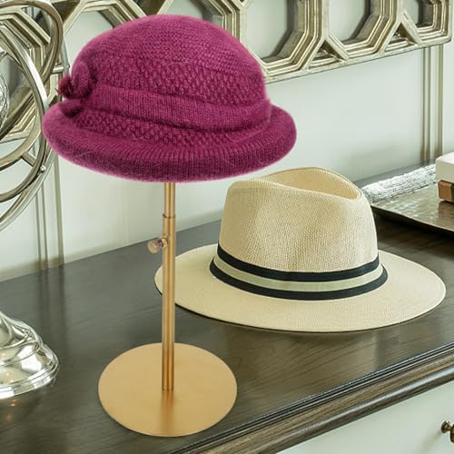 Présentoir à chapeaux casquettes perruques réglable en acier vintage - 5
