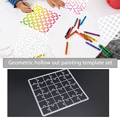 16PCS Stencil Geometrici Modelli di Pittura Set