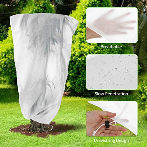MECO 2Pack Plant Cover Tree Blanket Jacket Freeze Frost Protection