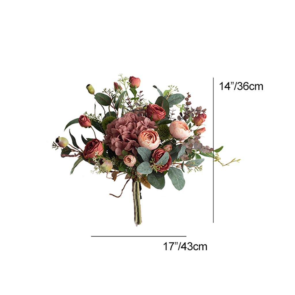 Bouquet di Rose Artificiali in Seta, Fiori Finti per Decorazioni Nuziali, Decorazioni romantiche per la casa, Tavolo, Ufficio e scrivania.