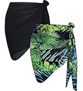 AVAYUU 2 Stück Damen Strand Wrap Sarong Vertuschung Chiffon Badeanzug Kurz Bikini Cover up Wickel...