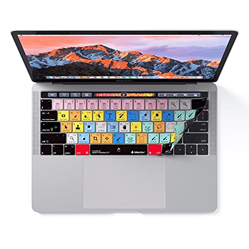 Editors Keys Keyboard Cover Designed for Adobe Photoshop | Fits MacBook Pro with Touch Bar 13