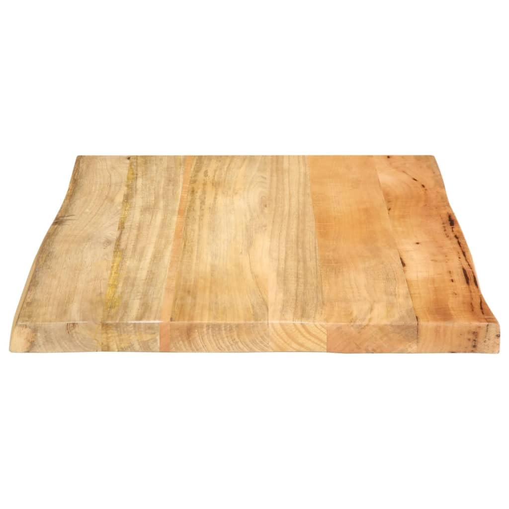 vidaXL Tischplatte, Holztischplatte mit Baumkante, Ersatztischplatte für Couchtisch Beistelltisch Esstisch, Holzplatte, Massivholz Mango