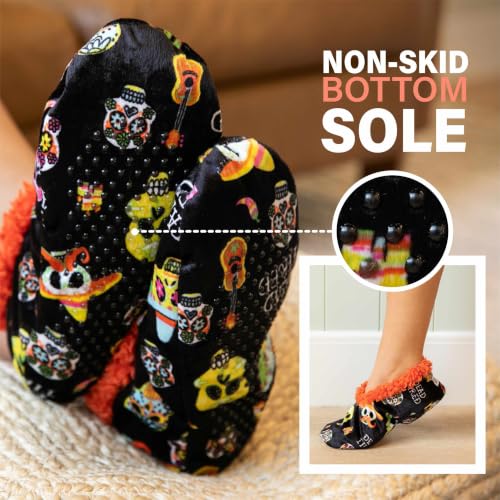 Image of Lazy One Fuzzy Slipper Socks for Women, Fleece House Slippers, Indoor Socks