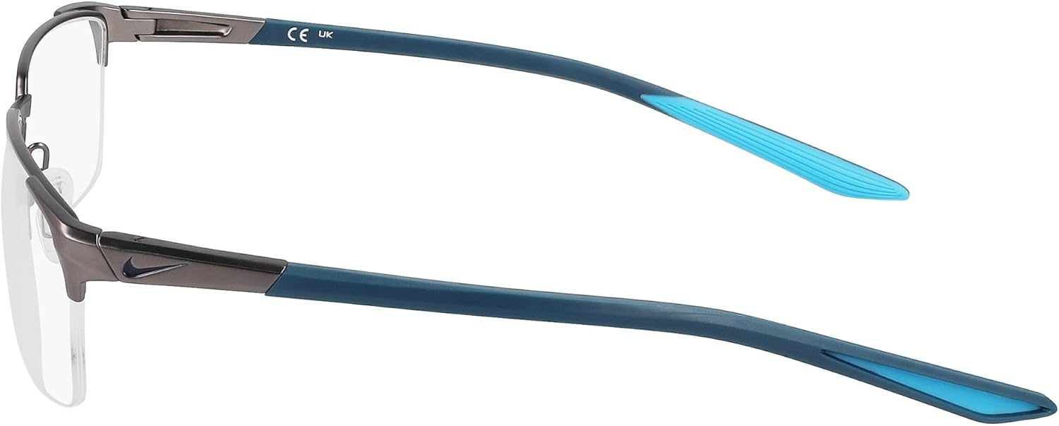 NIKE Eyeglasses 8054 074 Satin Gunmetal/Matte Blue