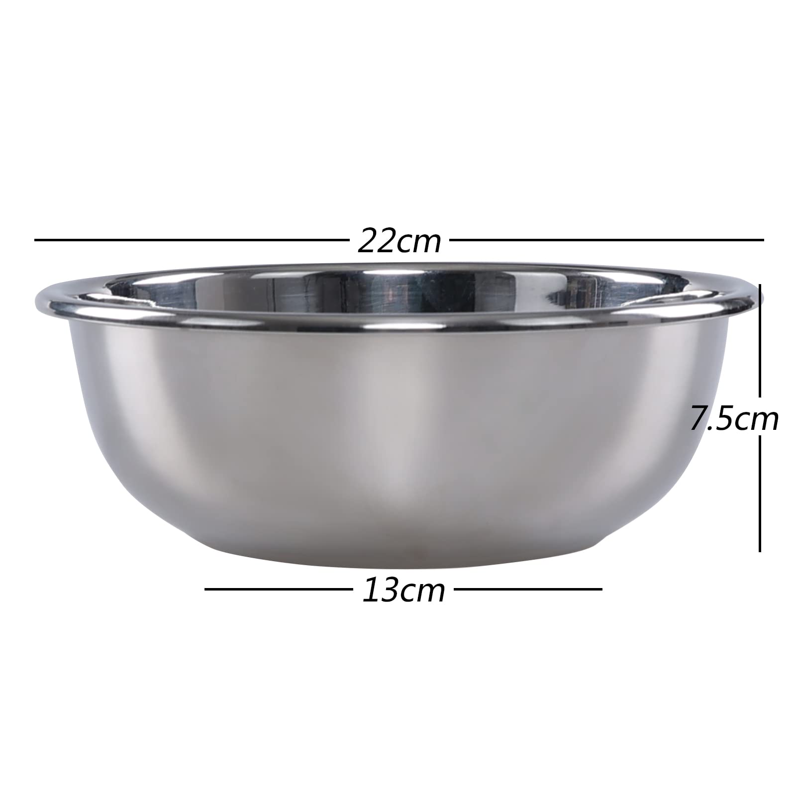 Cadine Juego de 4 Cuencos de Acero Inoxidable para Mezclar para Alimentos, Cuenco de Preparación de Cocina
