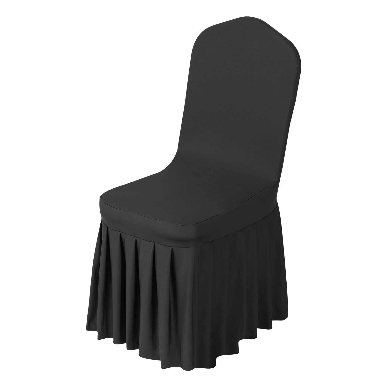 VEVOR Chair Covers, Polyester Spandex Chair Cover, Stretch Slipcovers for Wedding Party Dining Banquet Flat-Front Chair Covers (Black-d, 30PCS)