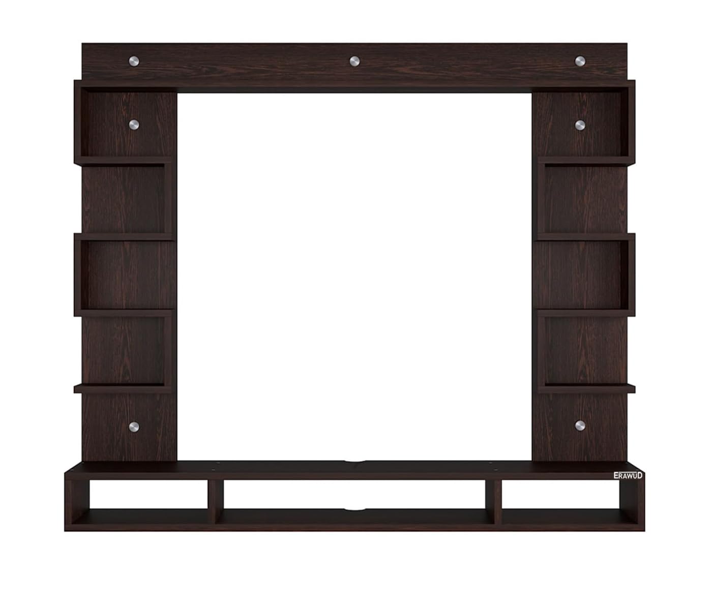 ERAWUD Centric Engineered Wood TV Entertainment Unit Set Top Box Stand | TV Cabinet for Living Room with Wall Shelf Display Rack, Wall Mounted TV Unit - Ideal for Upto Size 43 Wenge-image-38