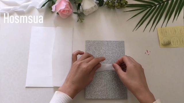 Hosmsua 20-teiliges Set Silberne Laser-Cut Hochzeitskarten Mit Umschlägen - Elegante Einladungen Für Brautparty & Verlobung