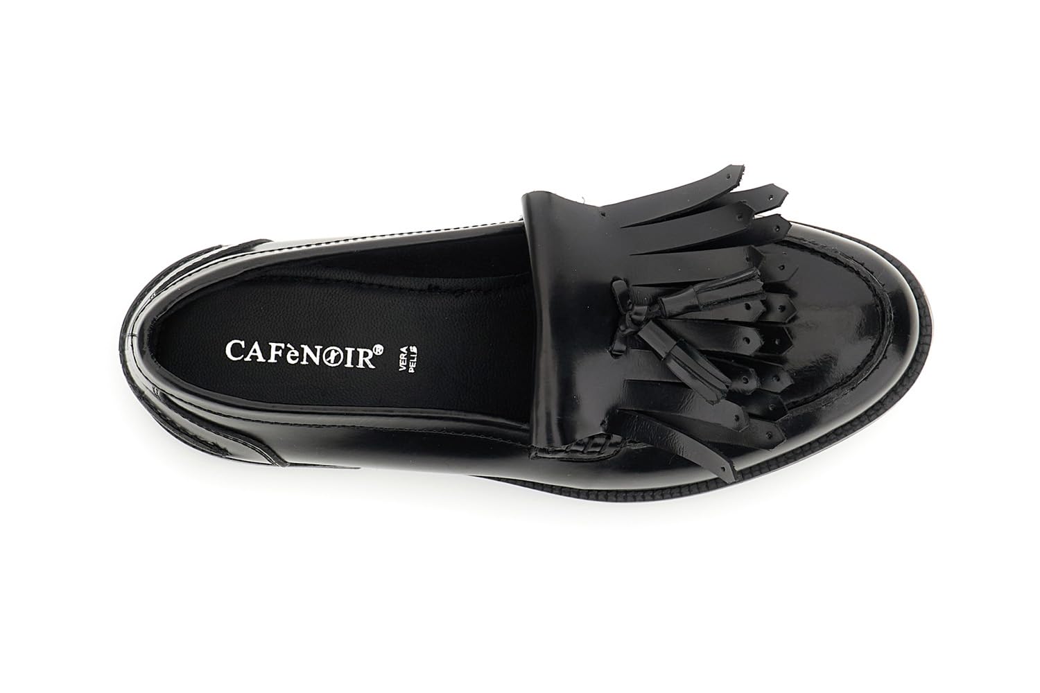 CAFèNOIR - Mocasines De Piel Cepillada con Flecos, para Mujer