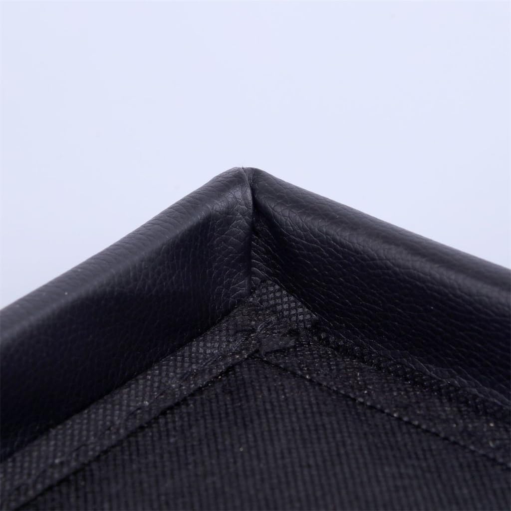 Foldable Solid Leather Storage Stool Multifunctional Footrest Storage Stool(White-Dinosaur Doodle4)