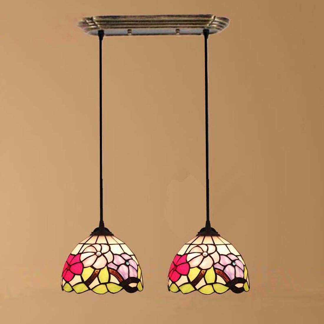 METTEOR Tiffany Style Chandeliers Pendant Hanging Light With 8 Inch Shade For Dining Room And Living Room (A2)