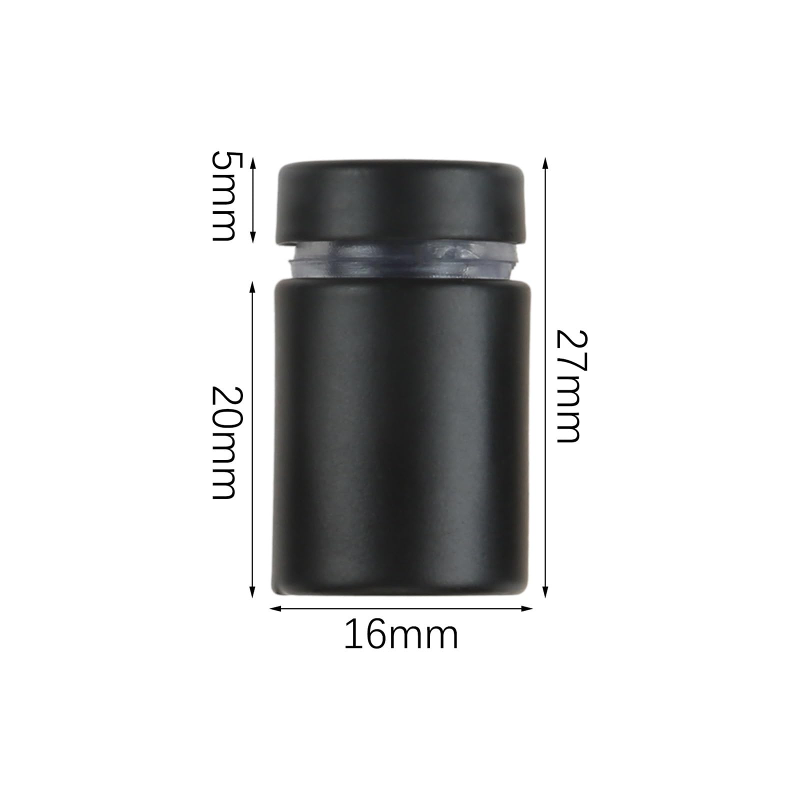 Wkręty dystansowe akrylowe do szyldów Szkło Stal nierdzewna Czarny Wiele rozmiarów 10 szt(16x25mm 10pcs)