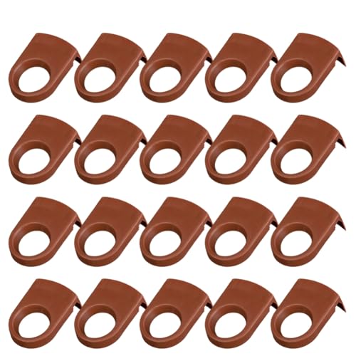 Ftyesger Broches de Cerveza, Clips para de Cóctel, Portabotellas, Clips de Plástico para Beber, Copas para Fiestas de Cumpleaños, Bodas, Marrón