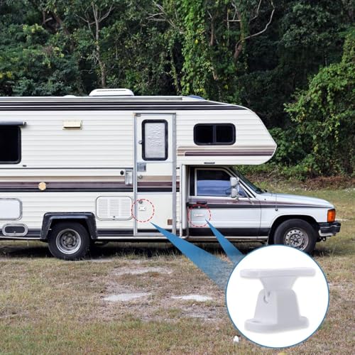 Lot de 2 Bloc Porte Camping Car 45×60 mm, Arrêt Retenue de Porte en Forme de T Caravane, Support de Porte en Plastique de Remorque, Pièces et Accessoires pour Camping-Car Bateau(Blanc) – vue 6