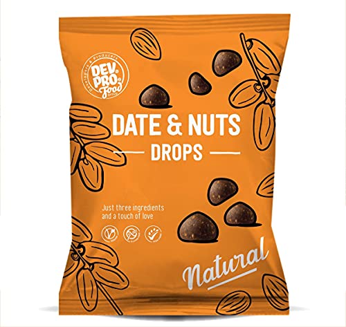 Dev. Pro. Date & Nuts Drops - Slimme Snacks van Dadels & Noten - Naturel Smaak - 12x 40 gram pack - Image 3