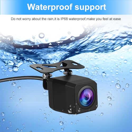 Image of Backup Camera for Car Stereo Radio 720P HD Reverse Camera Night Vision Function 140 Wide-Angle IP67 Waterproof Rear View Camera for Universal Cars /SUV /Trucks