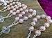 25 Pc Light Pink Color Baptism Favors with Angels Mini Rosaries Silver Plated Acrylic Beads/Recuerditos De Bautismo/Christening Favors/Decenarios/Decades/Finger Rosaries