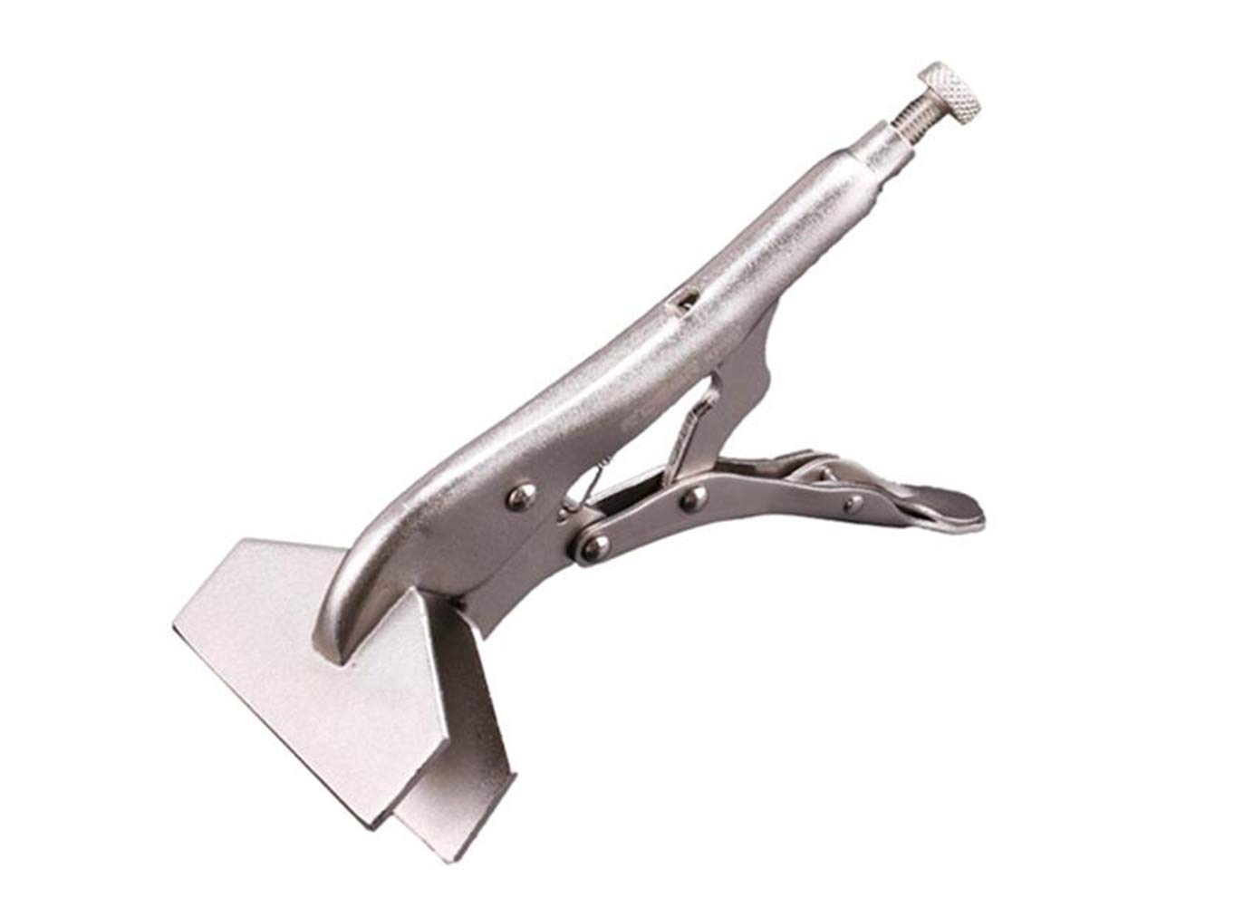 QWORK 10" Locking Sheet Metal Clamp, 2 Pack Welding Locking Plier Tools, Heavy Duty Sheet Metal Grip Tool, Adjustable Opening Nickle Plated Welding Plier