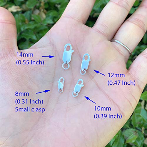 2Pcs Adabele Authentic 925 Sterling Silver Italian Rectangle Lobster Trigger Clasps Connector 14Mm With Jump Ring Jewelry Making Ss25-Dd #TOP1