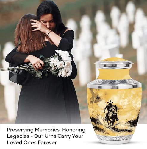 Image of Cowboy Urn - Urn for Ashes for Women - Ashes Urn Adult - Ash Urns for Humans - Urn for Ashes Adult Male (10 inch Pack of 1)