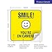 (4 Pack) Smile You're on Camera Sign Stickers, 5.5 x 5.5 Inches, 4 Mil Vinyl Self Adhesive Decal Stickers, Long Lasting, Weatherproof and UV Protected, Made in USA