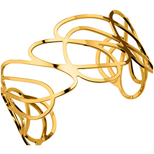 Altesse [Q1125 - Bracelet plaqué Or 'Cleopatra' doré - 30 mm