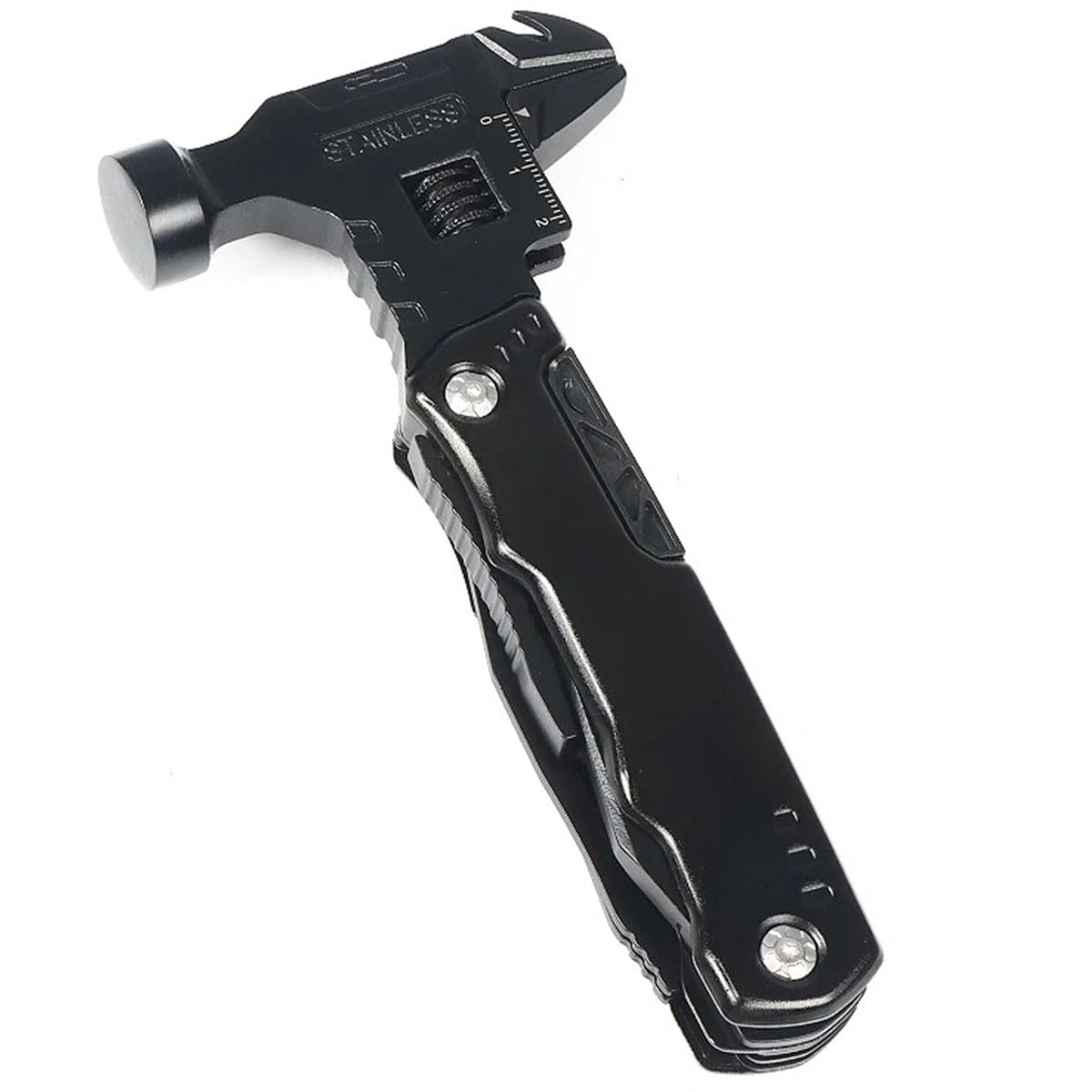 Uhuan Adjustable Wrench Multitool Hammer for Survival,16 in 1 Multitools Pliers with Nylon Sheath,Pocket Knife Multi Screwdriver Tool All in One Camping Accessories